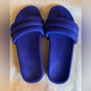 NWOT Seychelles Cobalt Blue Puffer Slides